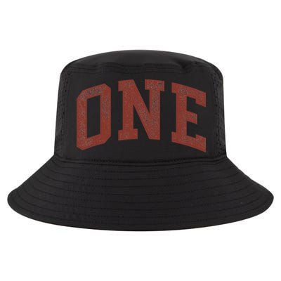 One Minimalist 1st Birthday Design 1-Year-Old Cool Comfort Performance Bucket Hat