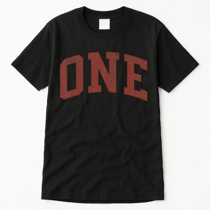 One Minimalist 1st Birthday Design 1-Year-Old Tall T-Shirt