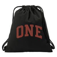 One Minimalist 1st Birthday Design 1-Year-Old Drawstring Bag
