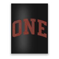 One Minimalist 1st Birthday Design 1-Year-Old Poster