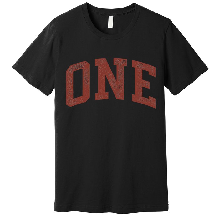 One Minimalist 1st Birthday Design 1-Year-Old Premium T-Shirt