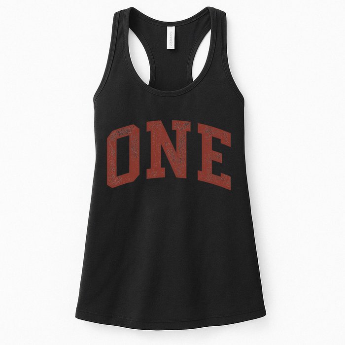 One Minimalist 1st Birthday Design 1-Year-Old Womens Tank Top