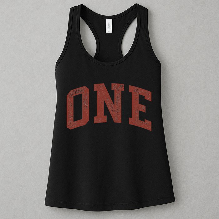 One Minimalist 1st Birthday Design 1-Year-Old Womens Tank Top