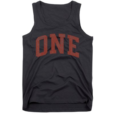 One Minimalist 1st Birthday Design 1-Year-Old Tank Top