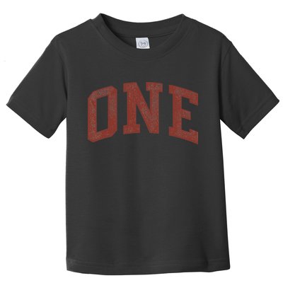 One Minimalist 1st Birthday Design 1-Year-Old Toddler T-Shirt