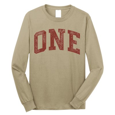 One Minimalist 1st Birthday Design 1-Year-Old Long Sleeve Shirt