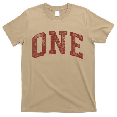 One Minimalist 1st Birthday Design 1-Year-Old T-Shirt