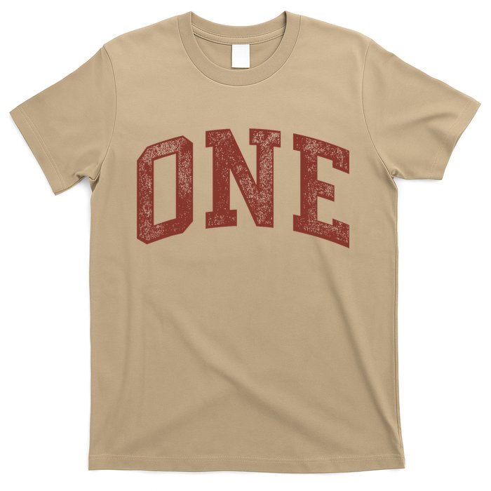 One Minimalist 1st Birthday Design 1-Year-Old T-Shirt
