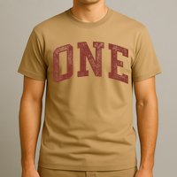 One Minimalist 1st Birthday Design 1-Year-Old T-Shirt