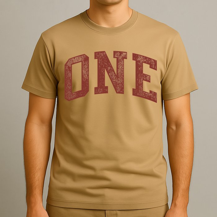 One Minimalist 1st Birthday Design 1-Year-Old T-Shirt