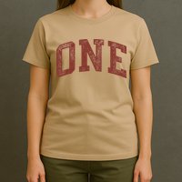 One Minimalist 1st Birthday Design 1-Year-Old T-Shirt