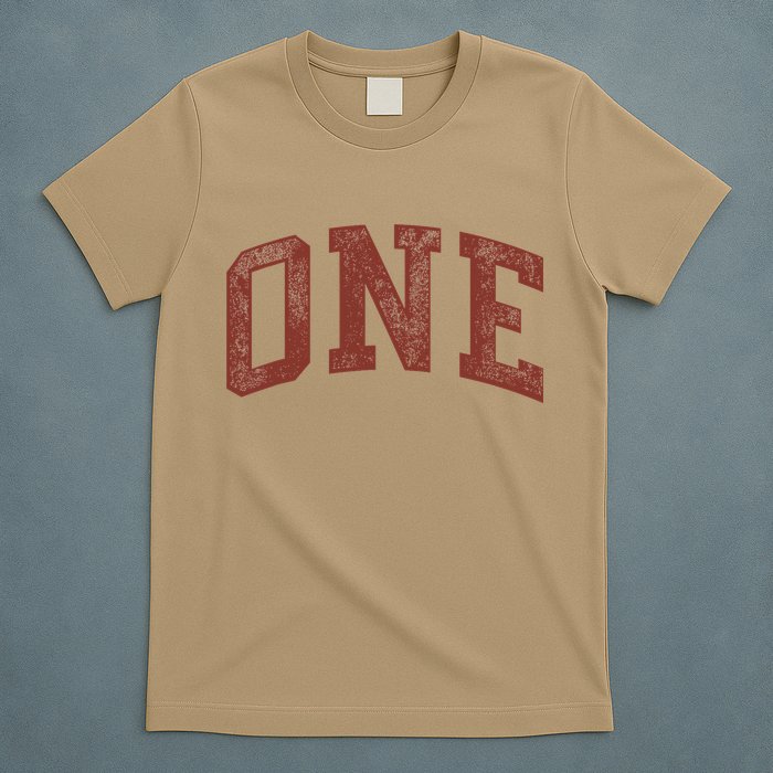 One Minimalist 1st Birthday Design 1-Year-Old T-Shirt