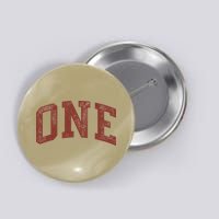 One Minimalist 1st Birthday Design 1-Year-Old Button