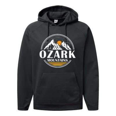 Ozark Mountains Arkansas Vacation Souvenir Gift Performance Fleece Hoodie