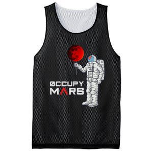 Occupy Mars Astronaut Funny Gift Mesh Reversible Basketball Jersey Tank