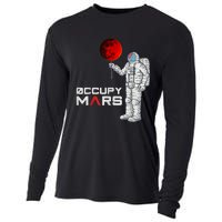 Occupy Mars Astronaut Funny Gift Cooling Performance Long Sleeve Crew