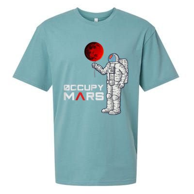 Occupy Mars Astronaut Funny Gift Sueded Cloud Jersey T-Shirt