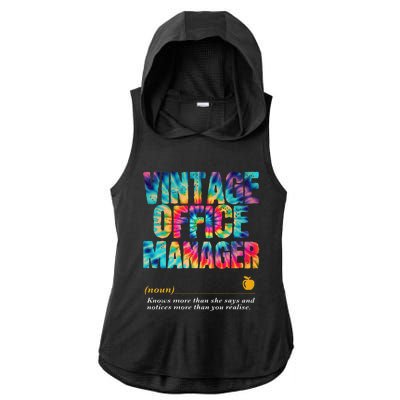 Office Manager Appreciation Week Back To School Ladies PosiCharge Tri-Blend Wicking Draft Hoodie Tank