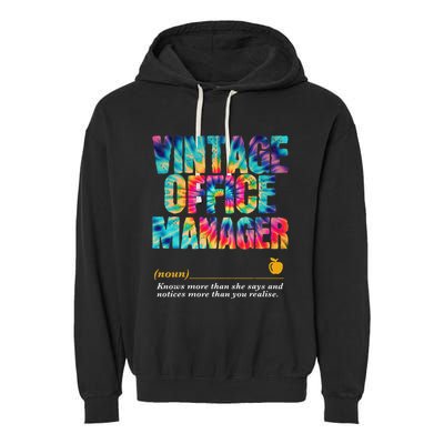 Office Manager Appreciation Week Back To School Garment-Dyed Fleece Hoodie