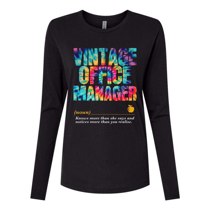 Office Manager Appreciation Week Back To School Womens Cotton Relaxed Long Sleeve T-Shirt