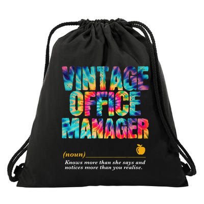Office Manager Appreciation Week Back To School Drawstring Bag
