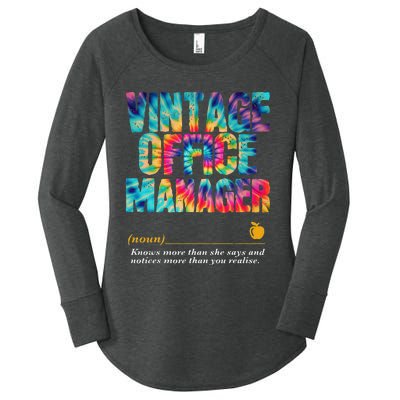 Office Manager Appreciation Week Back To School Women's Perfect Tri Tunic Long Sleeve Shirt