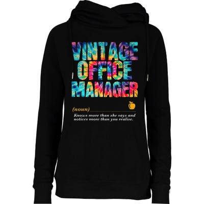 Office Manager Appreciation Week Back To School Womens Funnel Neck Pullover Hood