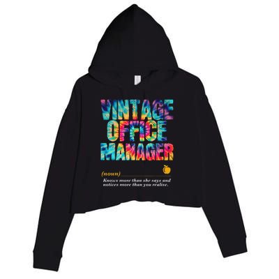 Office Manager Appreciation Week Back To School Crop Fleece Hoodie