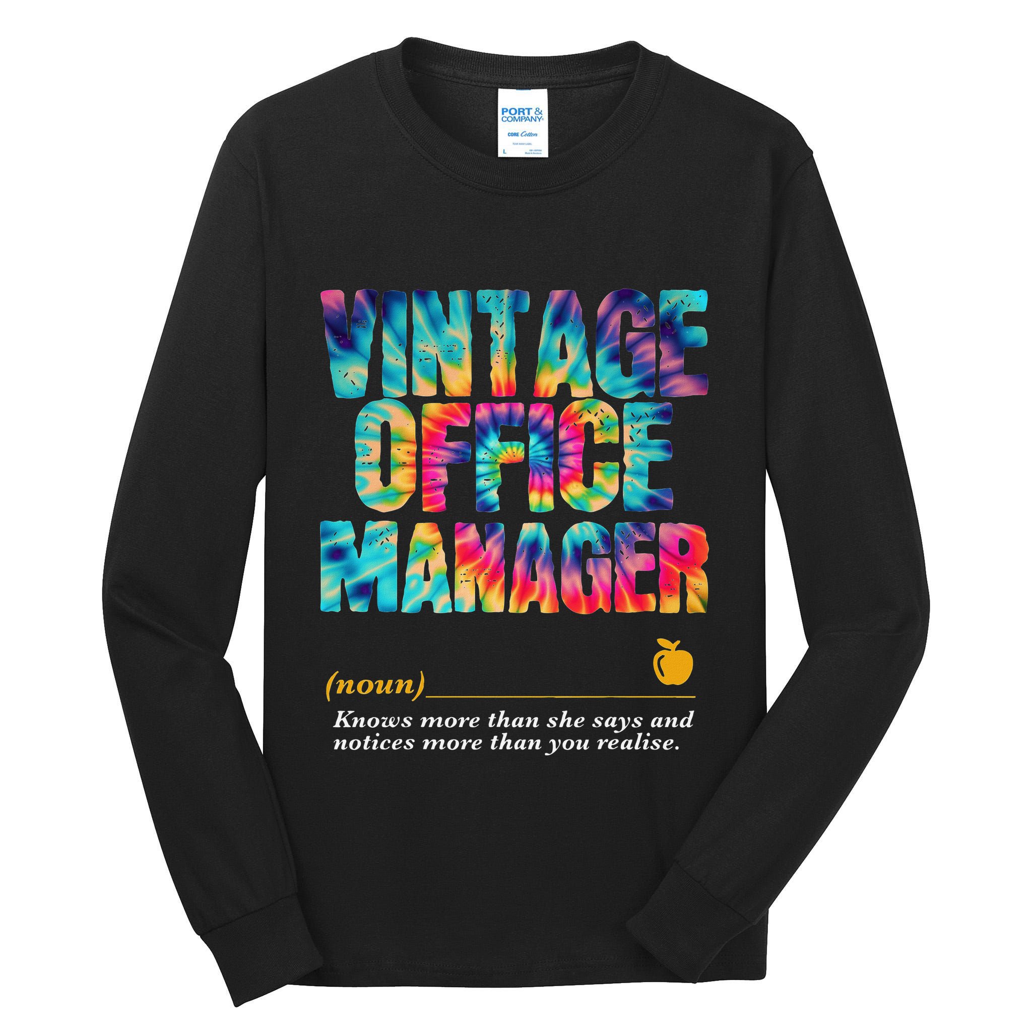 Office Manager Appreciation Week Back To School Tall Long Sleeve T-Shirt