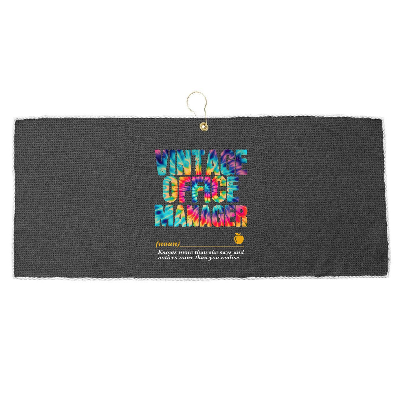 Office Manager Appreciation Week Back To School Large Microfiber Waffle Golf Towel