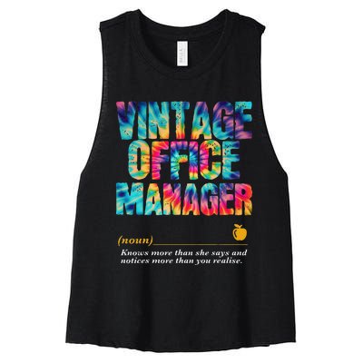 Office Manager Appreciation Week Back To School Women's Racerback Cropped Tank