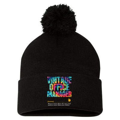 Office Manager Appreciation Week Back To School Pom Pom 12in Knit Beanie