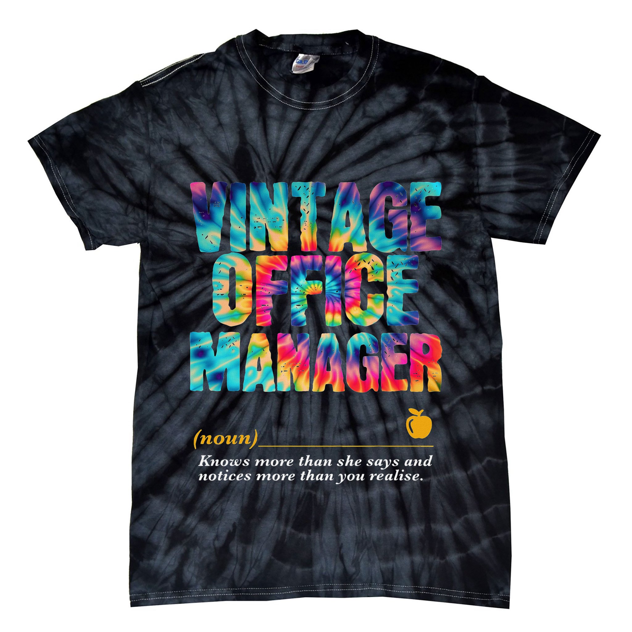 Office Manager Appreciation Week Back To School Tie-Dye T-Shirt