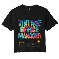 Office Manager Appreciation Week Back To School Women's Crop Top Tee