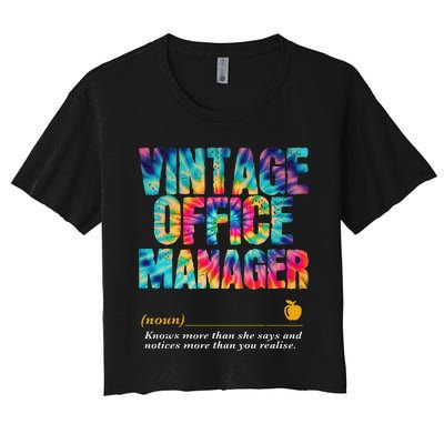 Office Manager Appreciation Week Back To School Women's Crop Top Tee