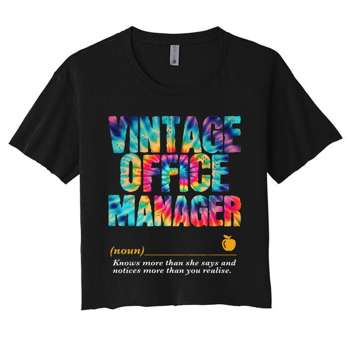 Office Manager Appreciation Week Back To School Women's Crop Top Tee