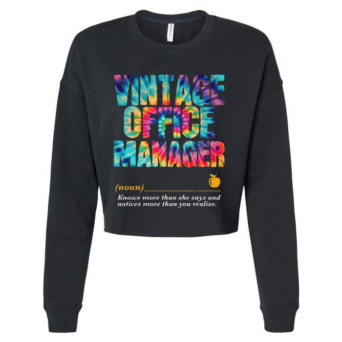 Office Manager Appreciation Week Back To School Cropped Pullover Crew