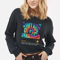 Office Manager Appreciation Week Back To School Cropped Pullover Crew