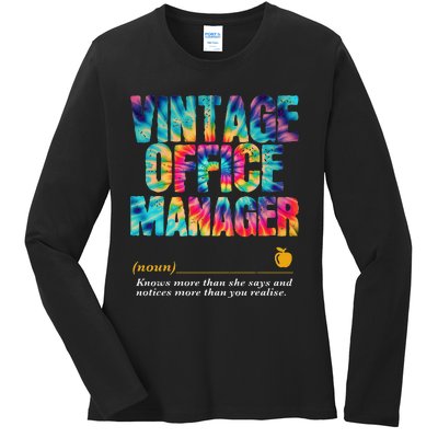 Office Manager Appreciation Week Back To School Ladies Long Sleeve Shirt