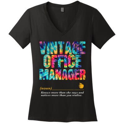 Office Manager Appreciation Week Back To School Women's V-Neck T-Shirt