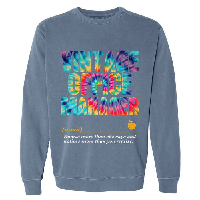 Office Manager Appreciation Week Back To School Garment-Dyed Sweatshirt