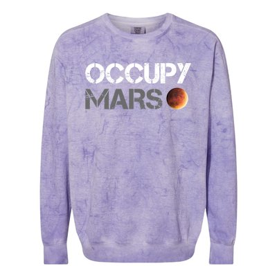 Occupy Mars Astronomy Space Explorer Rocket Science Colorblast Crewneck Sweatshirt