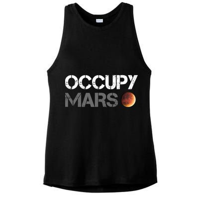 Occupy Mars Astronomy Space Explorer Rocket Science Ladies PosiCharge Tri-Blend Wicking Tank