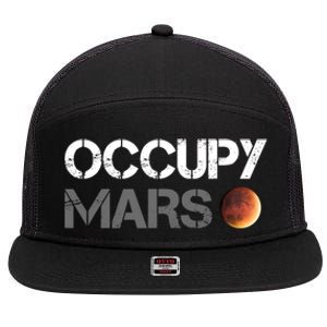 Occupy Mars Astronomy Space Explorer Rocket Science 7 Panel Mesh Trucker Snapback Hat