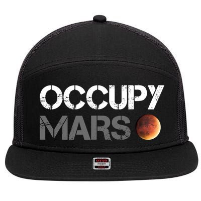 Occupy Mars Astronomy Space Explorer Rocket Science 7 Panel Mesh Trucker Snapback Hat