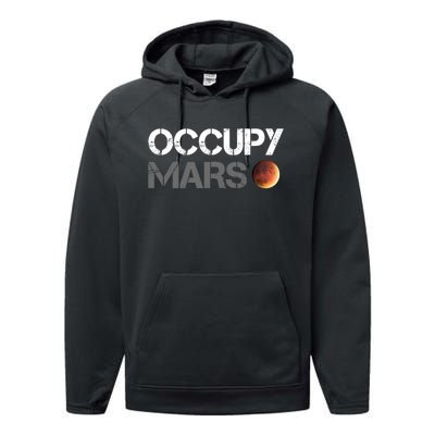 Occupy Mars Astronomy Space Explorer Rocket Science Performance Fleece Hoodie