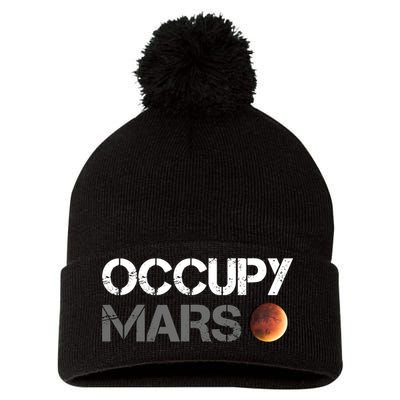 Occupy Mars Astronomy Space Explorer Rocket Science Pom Pom 12in Knit Beanie