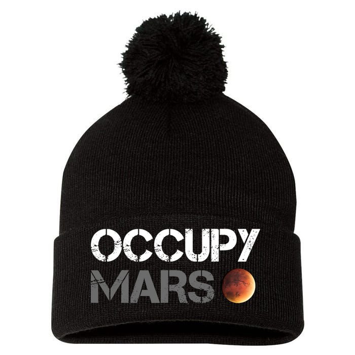Occupy Mars Astronomy Space Explorer Rocket Science Pom Pom 12in Knit Beanie