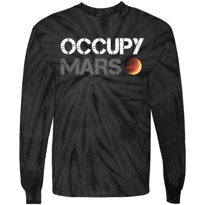 Occupy Mars Astronomy Space Explorer Rocket Science Tie-Dye Long Sleeve Shirt