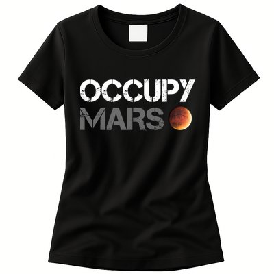Occupy Mars Astronomy Space Explorer Rocket Science Womens T-Shirt